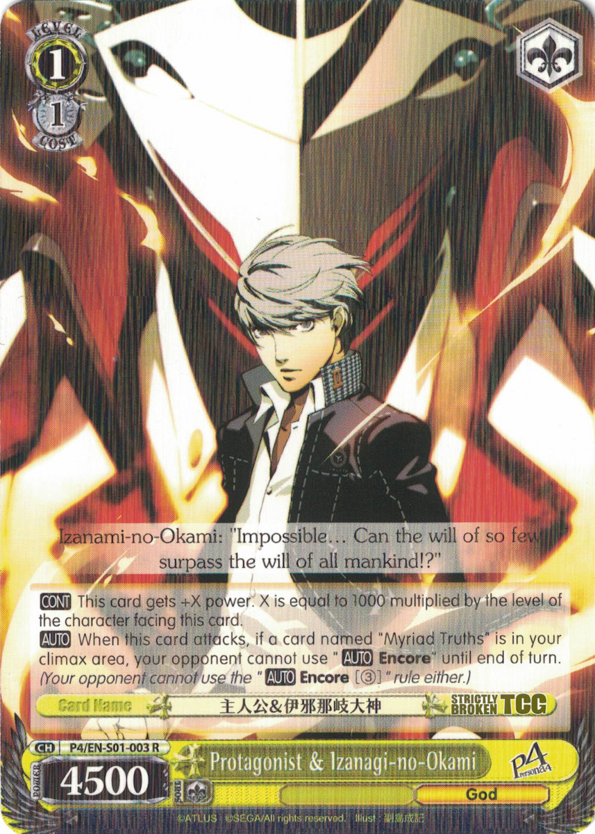 P4/EN-S01-003 Protagonist & Izanagi-no-Okami - Persona 4 English