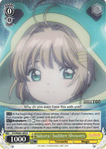 CCS/WX01-005 Sakura: Sudden Showers - Cardcaptor Sakura English Weiss Schwarz Trading Card Game