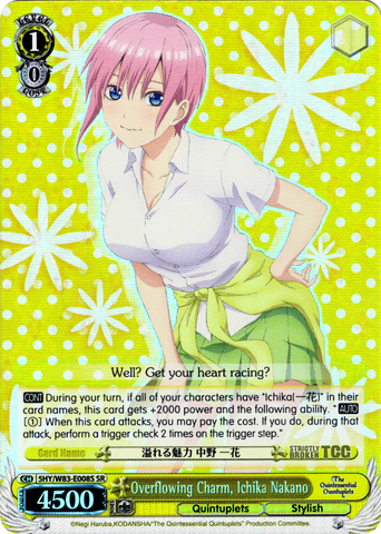5HY/W83-E008S Overflowing Charm, Ichika Nakano (Foil) - The Quintessential Quintuplets English Weiss Schwarz Trading Card Game