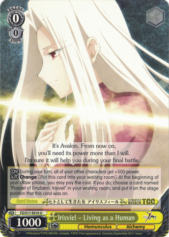 FZ/S17-E010 Irisviel - Living as a Human - Fate/Zero English Weiss Schwarz Trading Card Game