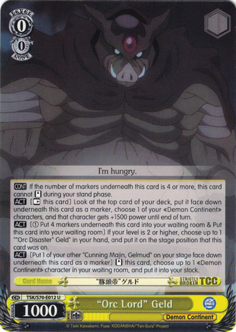 TSK/S70-E012 "Orc Lord" Geld - That Time I Got Reincarnated as a Slime Vol. 1 English Weiss Schwarz Trading Card Game