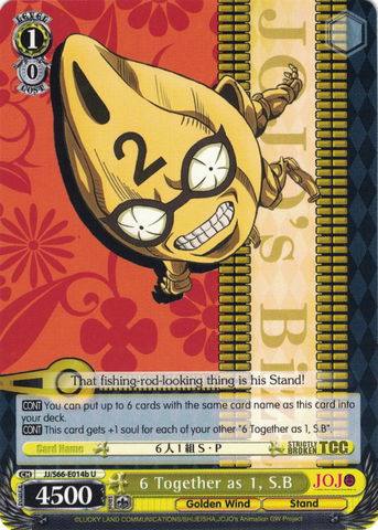 JJ/S66-E014b 6 Together as 1, S.B - JoJo's Bizarre Adventure: Golden Wind English Weiss Schwarz Trading Card Game
