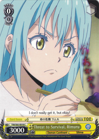 TSK/S82-E018 Threat to Survival, Rimuru - That Time I Got Reincarnated as a Slime Vol. 2 English Weiss Schwarz Trading Card Game