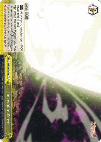 SDS/SX03-024 Incredible Power - The Seven Deadly Sins English Weiss Schwarz Trading Card Game