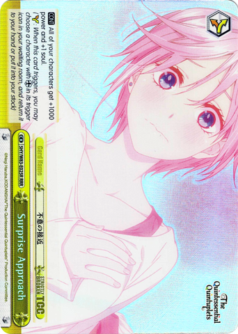 5HY/W83-E025R Surprise Approach (Foil) - The Quintessential Quintuplets English Weiss Schwarz Trading Card Game