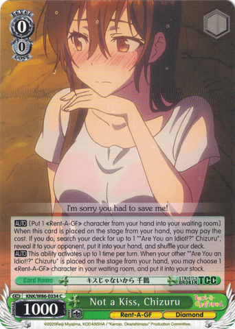 KNK/W86-E034 Not a Kiss, Chizuru - Rent-A-Girlfriend Weiss Schwarz English Trading Card Game