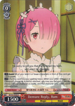 RZ/S55-E036 Demure Reply, Ram - Re:ZERO -Starting Life in Another World- Vol.2 English Weiss Schwarz Trading Card Game