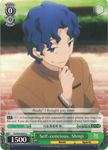 FS/S34-E043 Self-concious, Shinji - Fate/Stay Night Unlimited Bladeworks Vol.1 English Weiss Schwarz Trading Card Game