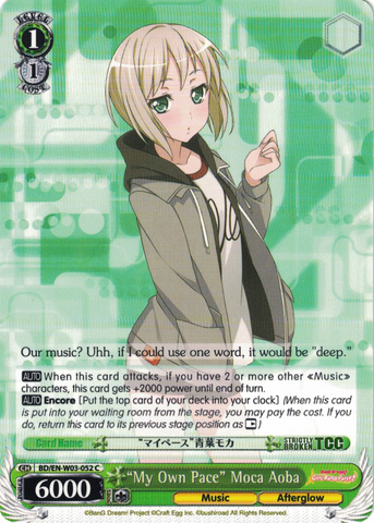 BD/EN-W03-052 "My Own Pace" Moca Aoba - Bang Dream Girls Band Party! MULTI LIVE English Weiss Schwarz Trading Card Game