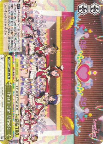 LL/EN-W01-052 That's Our Miracle - Love Live! DX English Weiss Schwarz Trading Card Game