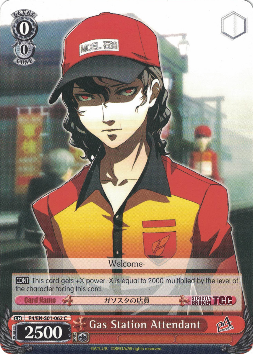 P4/EN-S01-062 Gas Station Attendant - Persona 4 English Weiss