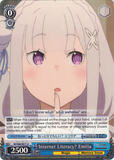 RZ/S68-E071 Internet Literacy? Emilia - Re:ZERO -Starting Life in Another World- Memory Snow English Weiss Schwarz Trading Card Game