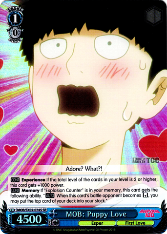 MOB/SX02-074S MOB: Puppy Love (Foil) - Mob Psycho 100 English Weiss Schwarz Trading Card Game