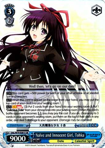 DAL/W79-E081S Naïve and Innocent Girl, Tohka (Foil) - Date A Live English Weiss Schwarz Trading Card Game