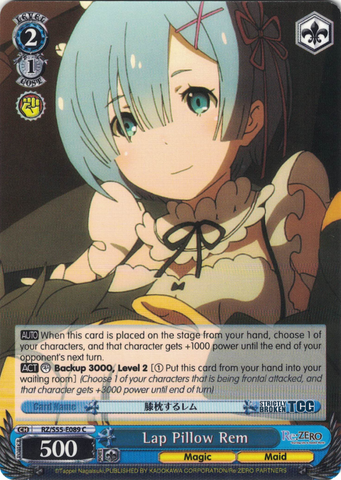 RZ/S55-E089 Lap Pillow Rem - Re:ZERO -Starting Life in Another World- Vol.2 English Weiss Schwarz Trading Card Game