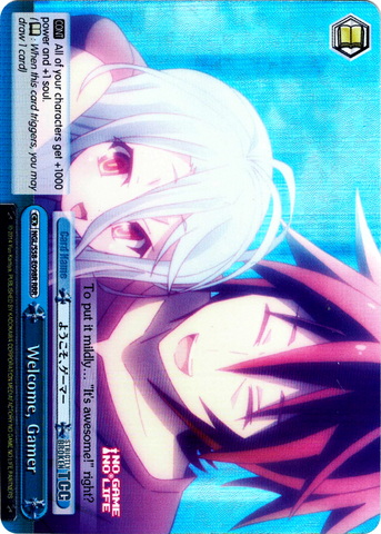NGL/S58-E098R Welcome, Gamer (Foil) - No Game No Life English Weiss Schwarz Trading Card Game