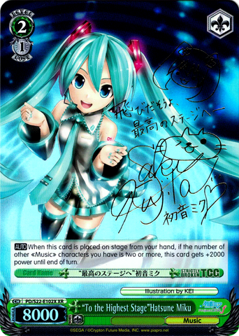PD/S22-E102X "To the Highest Stage"Hatsune Miku (Foil) - Hatsune Miku -Project DIVA- ƒ English Weiss Schwarz Trading Card Game