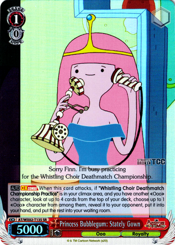 AT/WX02-T13S Princess Bubblegum: Stately Gown (Foil) - Adventure Time English Weiss Schwarz Trading Card Game