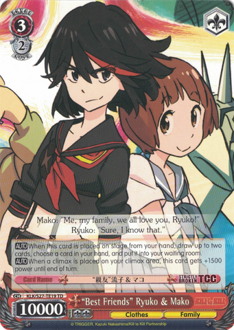 KLK/S27-TE19 "Best Friends" Ryuko & Mako -Kill la Kill Trial Deck English Weiss Schwarz Trading Card Game