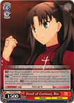 FS/S34-E061 Proof of Contract, Rin - Fate/Stay Night Unlimited Bladeworks Vol.1 English Weiss Schwarz Trading Card Game