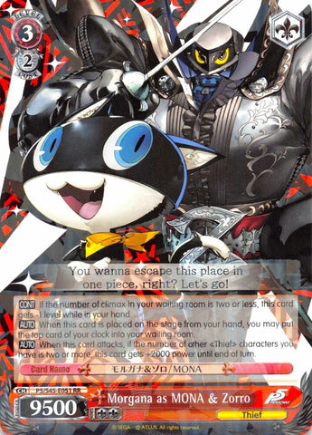 P5/S45-E051 Morgana as MONA & Zorro - Persona 5 English Weiss Schwarz Trading Card Game
