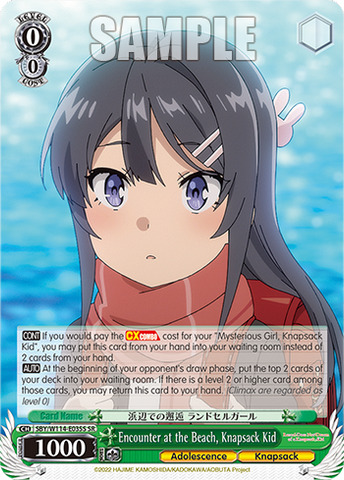 SBY/W114-E035S Encounter at the Beach, Knapsack Kid