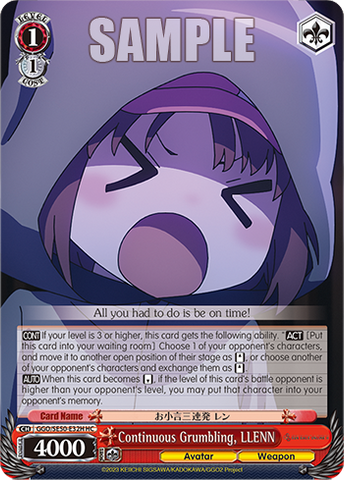 GGO/SE50-E32H Continuous Grumbling, LLENN