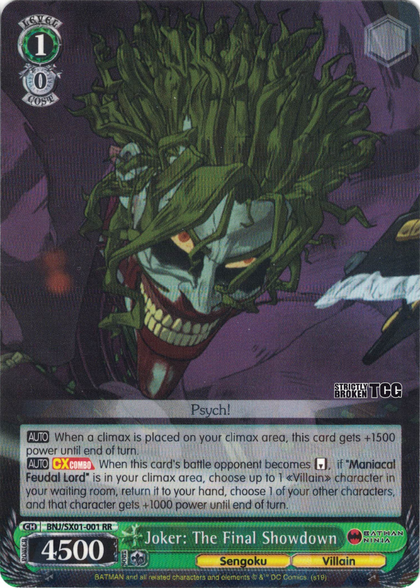 BNJ/SX01-001 Joker: The Final Showdown - Batman Ninja English Weiss Schwarz Trading Card Game