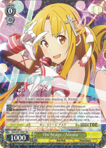 SAO/S51-E001 On Stage, Asuna - Sword Art Online The Movie – Ordinal Scale – English Weiss Schwarz Trading Card Game