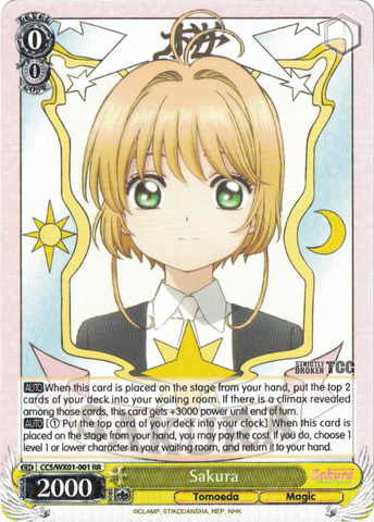 CCS/WX01-001 Sakura - Cardcaptor Sakura English Weiss Schwarz Trading Card Game