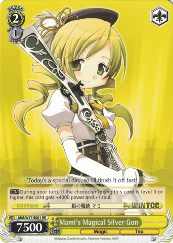 MM/W17-E001 Mami's Magical Silver Gun - Puella Magi Madoka Magica English Weiss Schwarz Trading Card Game