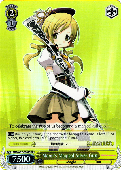 MM/W17-E001S Mami's Magical Silver Gun (Foil) - Puella Magi Madoka Magica English Weiss Schwarz Trading Card Game