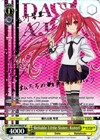 DAL/W79-E002SP Reliable Little Sister, Kotori (Foil) - Date A Live English Weiss Schwarz Trading Card Game
