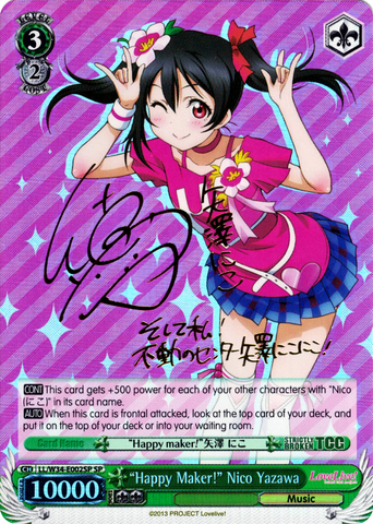 LL/W34-E002SP “Happy Maker!” Nico Yazawa (Foil) - Love Live! Vol.2 English Weiss Schwarz Trading Card Game