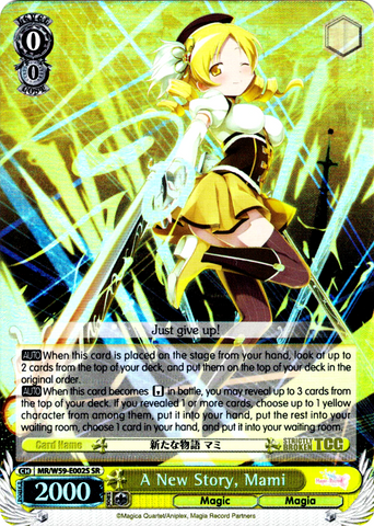 MR/W59-E002S A New Story, Mami (Foil) - Magia Record: Puella Magi Madoka Magica Side Story English Weiss Schwarz Trading Card Game