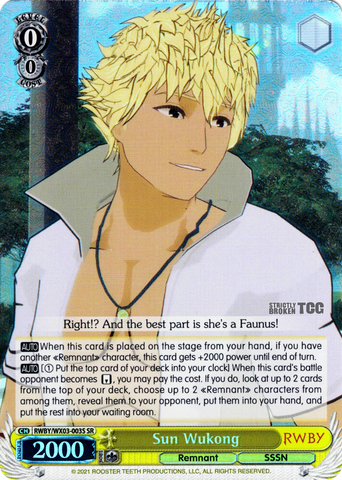 RWBY/WX03-003S Sun Wukong (Foil) - RWBY English Weiss Schwarz Trading Card Game