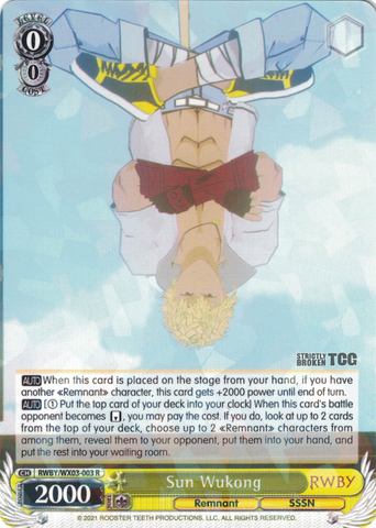 RWBY/WX03-003 Sun Wukong - RWBY English Weiss Schwarz Trading Card Game