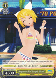 PD/S22-E004 Kagamine Rin"Striped Bikini" - Hatsune Miku -Project DIVA- ƒ English Weiss Schwarz Trading Card Game