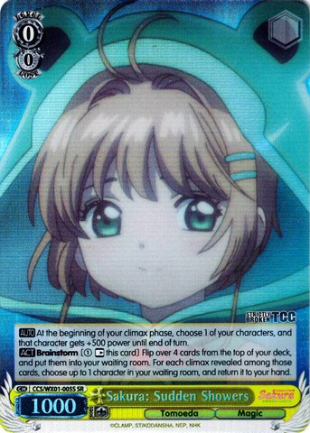 CCS/WX01-005S Sakura: Sudden Showers (Foil) - Cardcaptor Sakura English Weiss Schwarz Trading Card Game