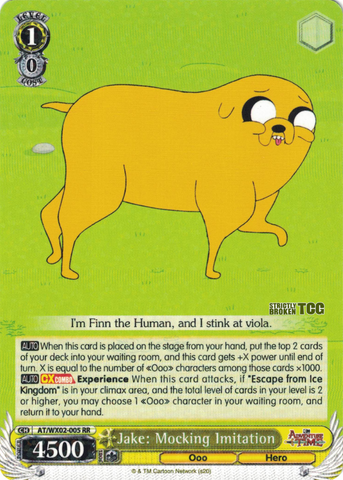 AT/WX02-005 Jake: Mocking Imitation - Adventure Time English Weiss Schwarz Trading Card Game