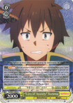 KS/W49-E005 “Lots of Anxiety” Kazuma - KONOSUBA -God’s blessing on this wonderful world! Vol. 1 English Weiss Schwarz Trading Card Game