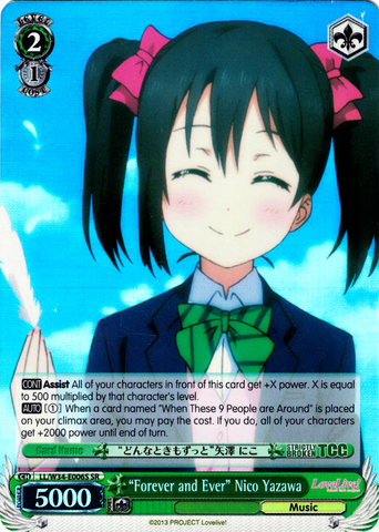 LL/W34-E006S "Forever and Ever" Nico Yazawa (Foil) - Love Live! Vol.2 English Weiss Schwarz Trading Card Game
