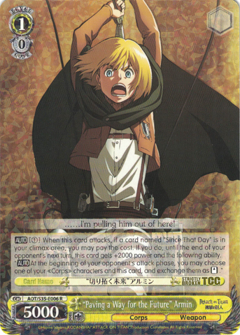 AOT/S35-E006 "Paving a Way for the Future" Armin - Attack On Titan Vol.1 English Weiss Schwarz Trading Card Game