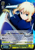 FS/S34-E006S Resolution to Fight Together, Saber (Foil) - Fate/Stay Night Unlimited Blade Works Vol.1 English Weiss Schwarz Trading Card Game