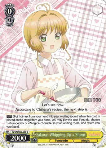 CCS/WX01-006 Sakura: Whipping Up a Storm - Cardcaptor Sakura English Weiss Schwarz Trading Card Game