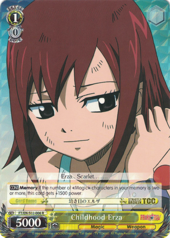 FT/EN-S02-006 Childhood Erza - Fairy Tail English Weiss Schwarz Trading Card Game