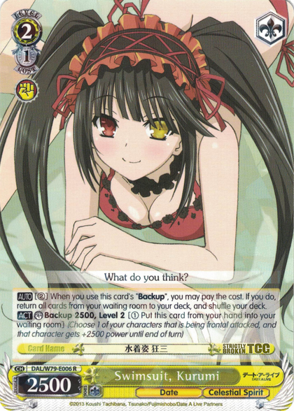 DAL/W79-E006 Swimsuit, Kurumi - Date A Live English Weiss Schwarz Trading Card Game