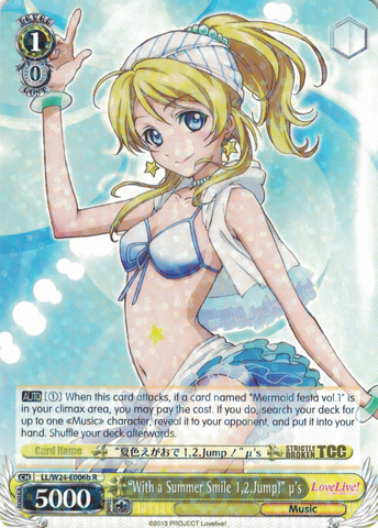 LL/W24-E006b "With a Summer Smile 1,2,Jump!" μ's - Love Live! English Weiss Schwarz Trading Card Game