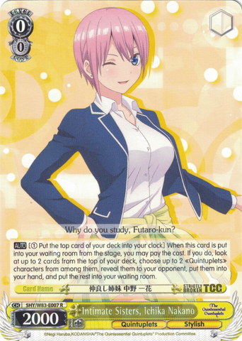 5HY/W83-E007 Intimate Sisters, Ichika Nakano - The Quintessential Quintuplets English Weiss Schwarz Trading Card Game