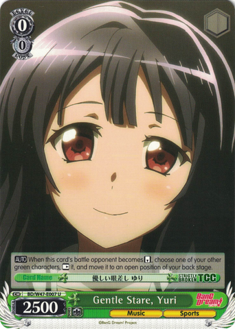 BD/W47-E007	Gentle Stare, Yuri - Bang Dream Vol.1 English Weiss Schwarz Trading Card Game
